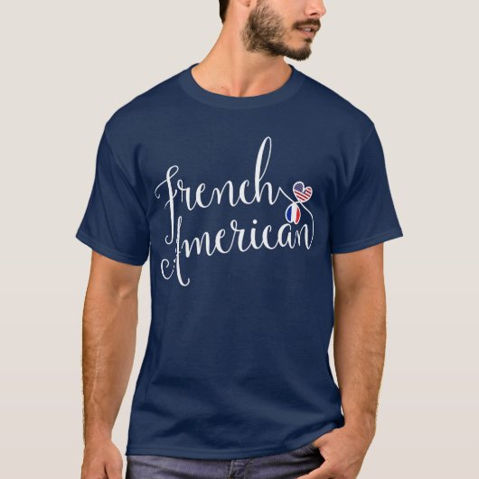 Frans Amerikaans Entwinted Hearts Tshirt (Voorkant)