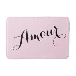 Frans Amour Love Pink en Black Chic Parisian Badmat