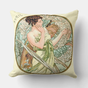Frans Art Nouveau April Cushion Kussen