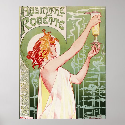 Frans art nouveau poster "absinthe Robette" (Voorkant)