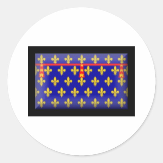 Frans-Artesische vlag Ronde Sticker (Voorkant)