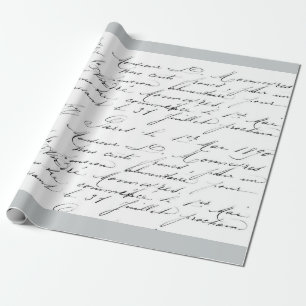  FRANS Authentiek Handschrift GIFT WRAP Cadeaupapier