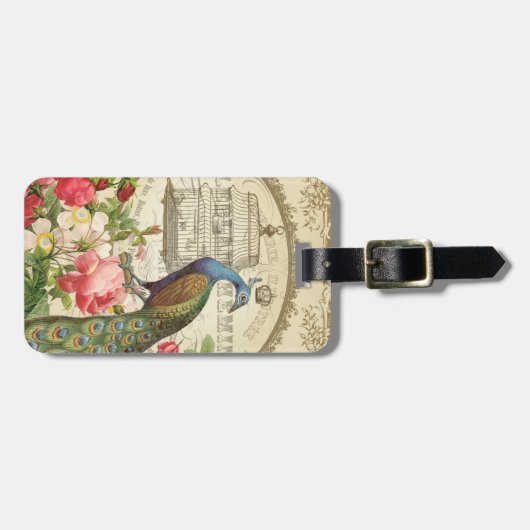  Frans bagagelabel Peacock (Voorkant horizontaal)