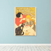 Frans bedrijf van chocolade en thee, Art Nouveau Canvas Afdruk (Insitu (Houten vloer))