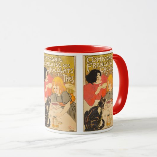 Frans bedrijf van chocolade en thee, Art Nouveau Mok (Voorkant rechts)