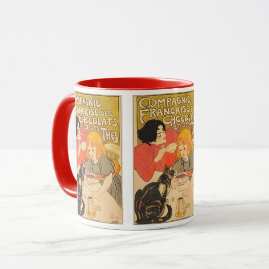 Frans bedrijf van chocolade en thee, Art Nouveau Mok (Voorkant links)