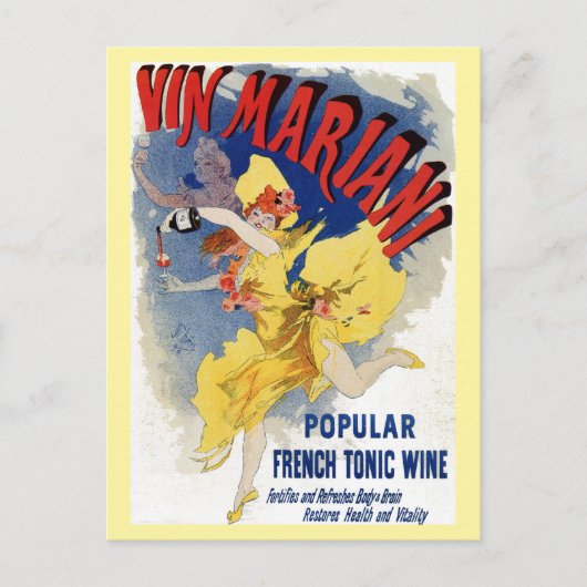 Frans bellé époque wine aperitif ad Briefkaart (Voorkant)