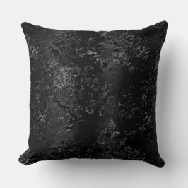 Frans Black Floral Damask Pattern Kussen