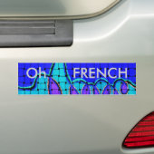 Frans Blauw Abstract met geweven textuur Bumpersticker (Op auto)