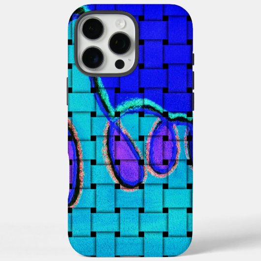 Frans Blauw Abstract met geweven textuur Case-Mate iPhone Case (Achterkant)