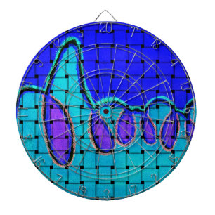 Frans Blauw Abstract met geweven textuur Dartbord