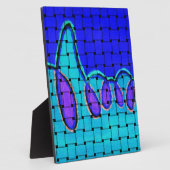 Frans Blauw Abstract met geweven textuur Fotoplaat (Zijkant)