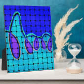 Frans Blauw Abstract met geweven textuur Fotoplaat (Zijkant)