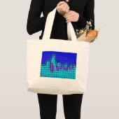 Frans Blauw Abstract met geweven textuur Grote Tote Bag (Voorkant (product))