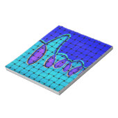 Frans Blauw Abstract met geweven textuur Notitieblok (Gedraaid)