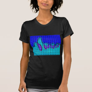 Frans Blauw Abstract met geweven textuur T-shirt