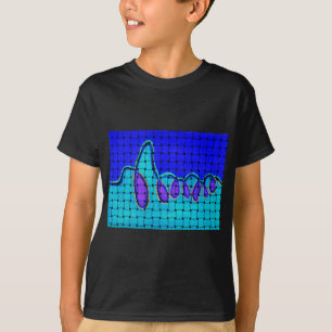 Frans Blauw Abstract met geweven textuur T-shirt