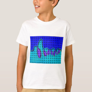 Frans Blauw Abstract met geweven textuur T-shirt