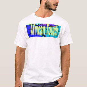 Frans Blauw Afrikaans Geweven Abstracte Paarse Vor T-shirt