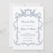 Frans Blauw  Barok Monogram Bewaar de datum Save The Date (Voorkant)