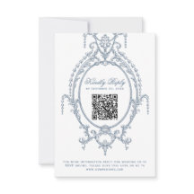 Frans Blauw  Barok QR Code RSVP Card