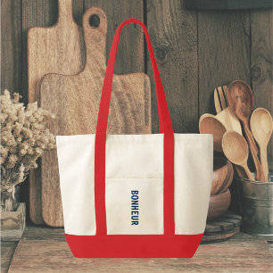 Frans Blauw Bonheur & Rood gestreept diner Tote Bag