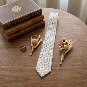 Frans Blauw Ivoren Micro-Foulard Stropdas