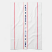 Frans Blauw La Cuisine Naam & Rood Gestreept Theedoek (Verticaal)
