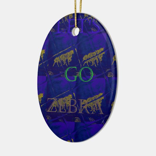 Frans Blauw "Let's Go Zebra" Abstracte druk Keramisch Ornament (Links)