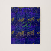 Frans Blauw "Let's Go Zebra" Abstracte druk Legpuzzel (Verticaal)
