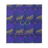Frans Blauw "Let's Go Zebra" Abstracte druk Notitieblok (Voorkant)
