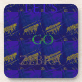 Frans Blauw "Let's Go Zebra" Abstracte druk Onderzetter (Voorkant)