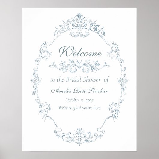  Frans Blauw Lijst Vrijgezellenfeest Welkom Poster (Voorkant)