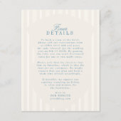 Frans Blauw  Monogram Stripe Classic Info Informatiekaartje (Voorkant)