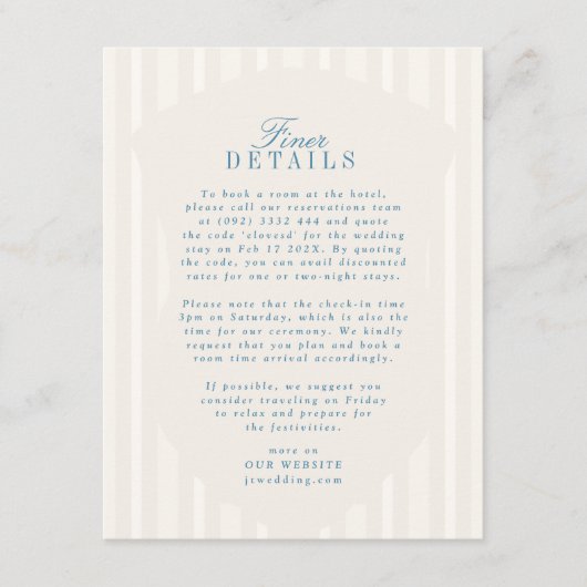 Frans Blauw  Monogram Stripe Classic Info Informatiekaartje (Voorkant)