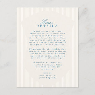 Frans Blauw  Monogram Stripe Classic Info Informatiekaartje