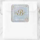  Frans Blauw Toile & Script Aangepaste Stickers (Tas)