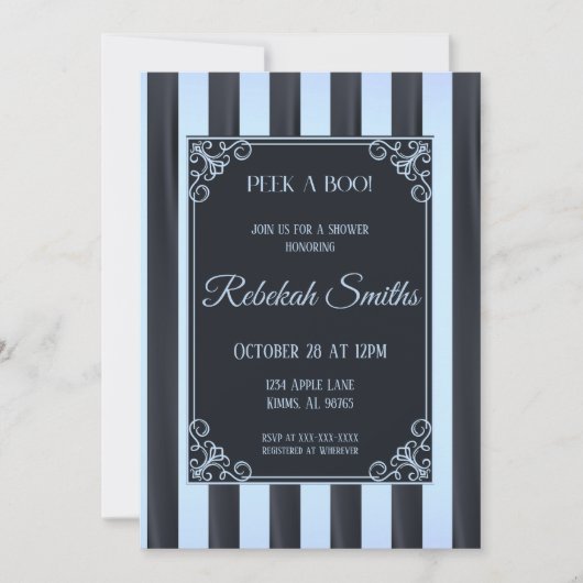 frans blauw Vrijgezellenfeest Kaart (Voorkant)