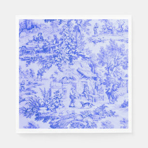Frans Blauw Wit Toile Chinoiserie Rustieke stijl Servet