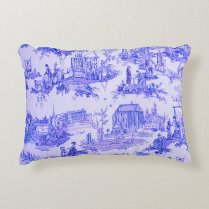 Frans Blauw Wit Toile Chinoiserie Style Rustiek Accent Kussen