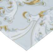 -Frans Bleek blauw goudblauw scroller Tafelkleed (Gekanteld)