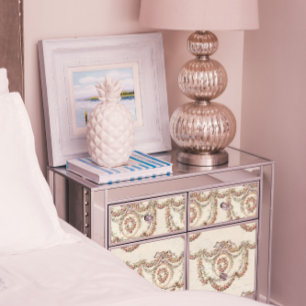  Frans Bloemen Garland Ivoor Roze Decoupage Tissuepapier