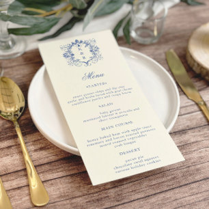 Frans Bloemen Trouwdiner Menu Kaart