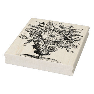 Frans  bloemenboeket rubberen stempel