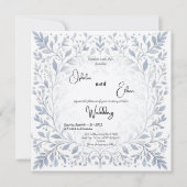 Frans Bloemenbruiloft Uitnodiging (Voorkant)