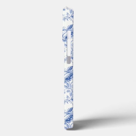 Frans Bloementoilet blauw Case-Mate iPhone Case (Achterkant / Links)
