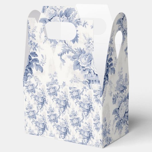 Frans Bloementoilet Blauw Favor Box Bedankdoosjes