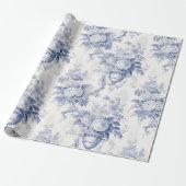  Frans Bloementoilet Blauw inpakpapier (Uitgerold)