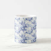 Frans Bloementoilet blauw Koffiemok (Center)
