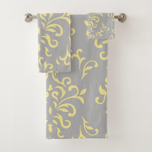 Frans bloemmotief bad handdoek (Insitu)